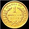 Image 2 : 1851-O Rare Gold Dollar NEARLY UNCIRCULATED