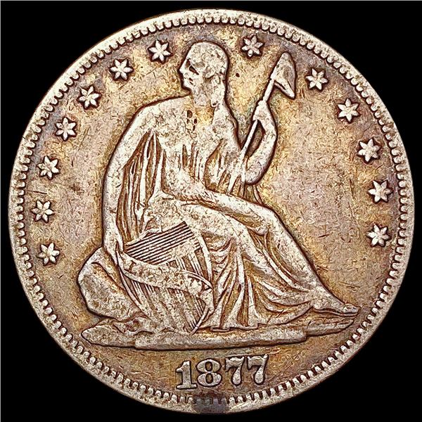 1877 Seated Liberty Half Dollar LIGHTLY CIRCULATED