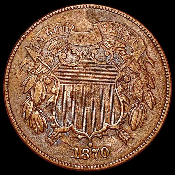 1870 Two Cent Piece CLOSELY UNCIRCULATED