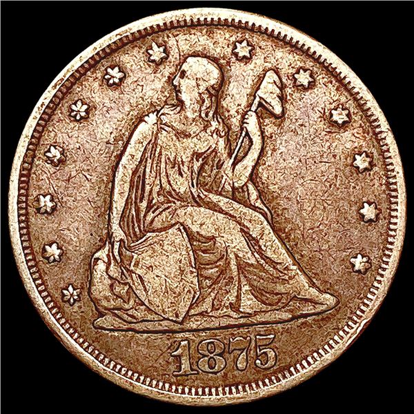 1875-CC Twenty Cent Piece LIGHTLY CIRCULATED