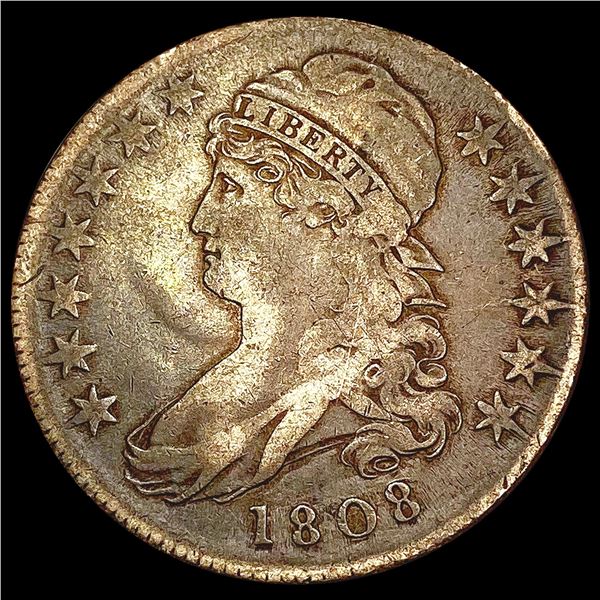 1808 Capped Bust Half Dollar LIGHTLY CIRCULATED