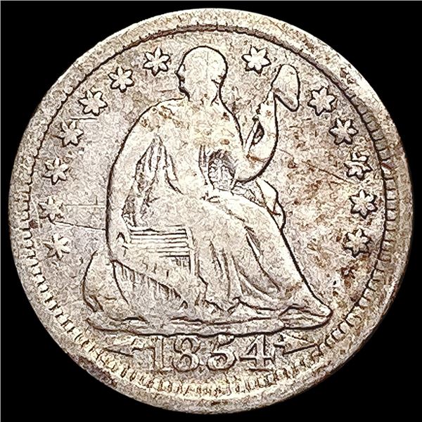 1854 Seated Liberty Half Dime NICELY CIRCULATED
