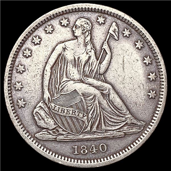 1840 Seated Liberty Half Dollar NEARLY UNCIRCULATE