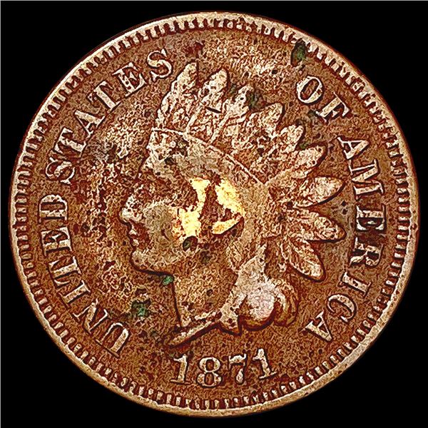 1871 Indian Head Cent LIGHTLY CIRCULATED