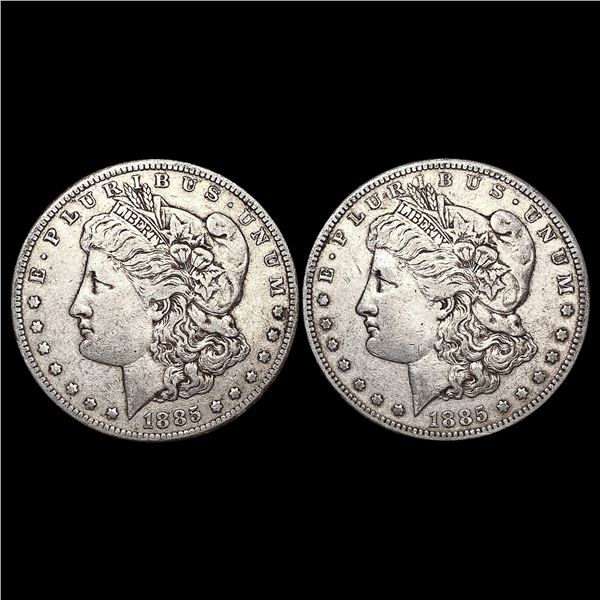 1885-S [2] Morgan Silver Dollar LIGHTLY CIRCULATED