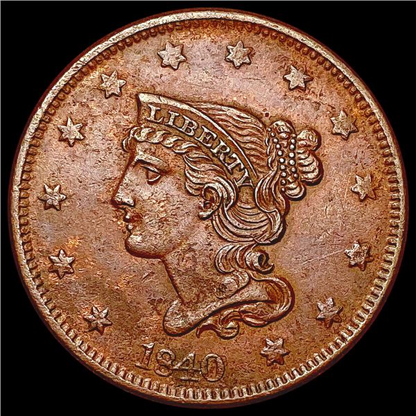 1840 Braided Hair Large Cent CLOSELY UNCIRCULATED