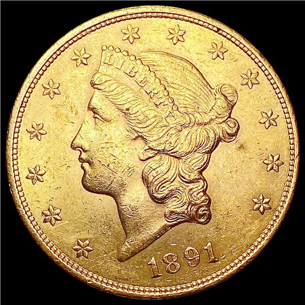 1891-S $20 Gold Double Eagle UNCIRCULATED