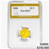 Image 1 : 1908 $2.50 Gold Quarter Eagle PGA MS67
