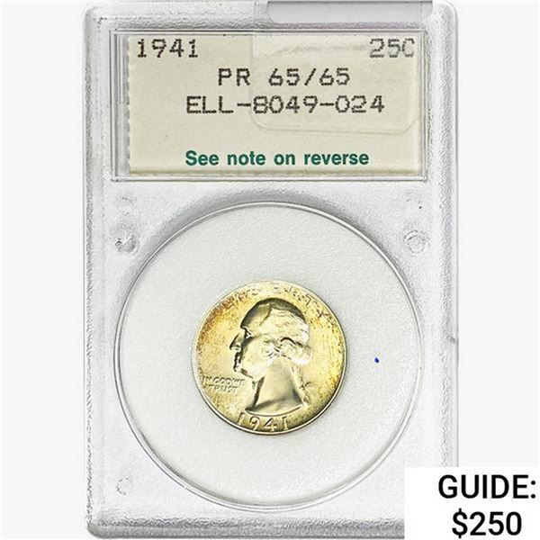 1941 Washington Silver Quarter NCI PR65