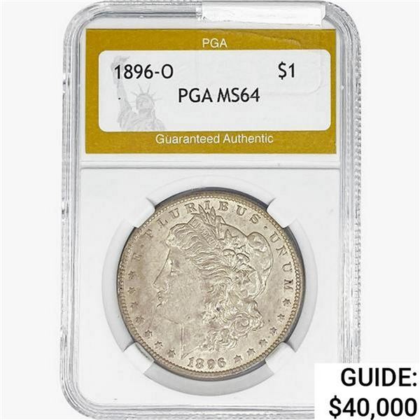 1896-O Morgan Silver Dollar PGA MS64