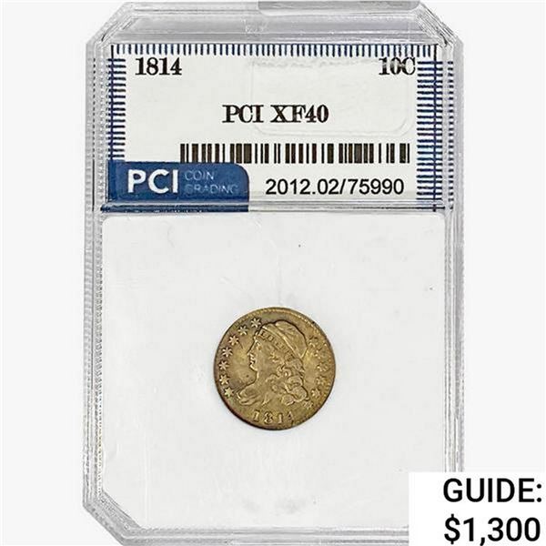 1814 Capped Bust Dime PCI XF40