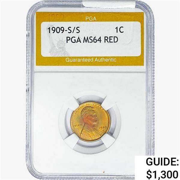 1909-S/S Wheat Cent PGA MS64 RED