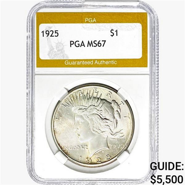 1925 Silver Peace Dollar PGA MS67