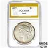 Image 1 : 1927 Silver Peace Dollar PGA MS64 DETAIL