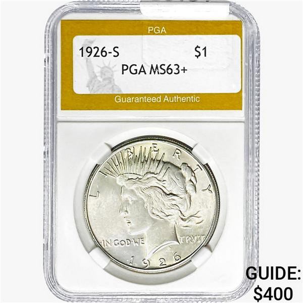 1926-S Silver Peace Dollar PGA MS63+