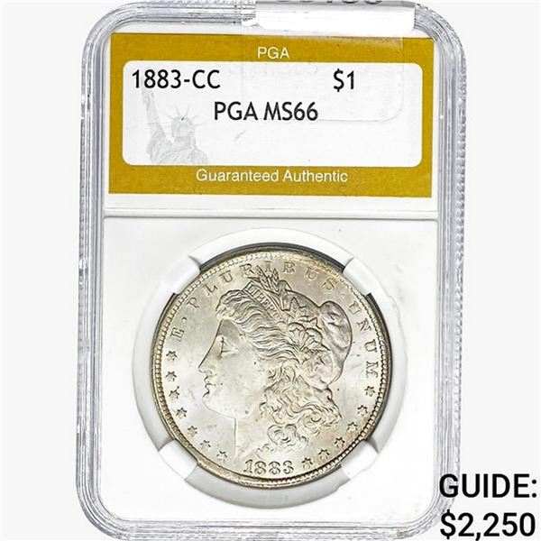 1883-CC Morgan Silver Dollar PGA MS66