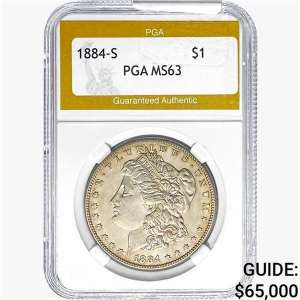 1884-S Morgan Silver Dollar PGA MS63