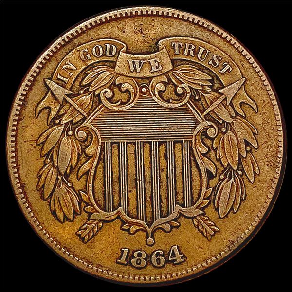 1864 Two Cent Piece LIGHTLY CIRCULATED