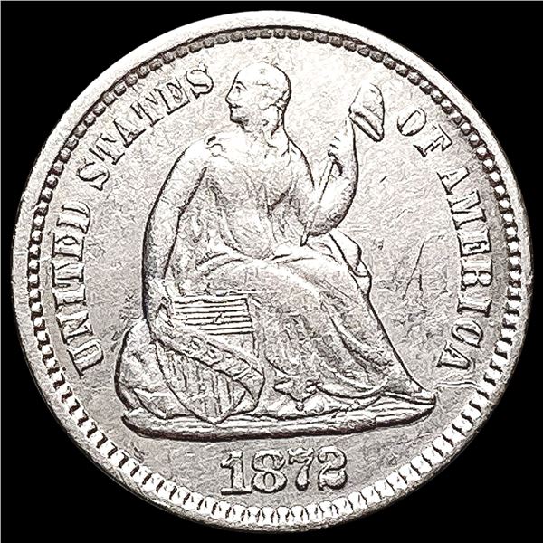 1872 Seated Liberty Half Dime CLOSELY UNCIRCULATED
