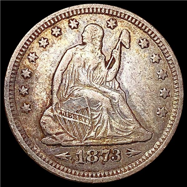 1873 Arr. Seated Liberty Quarter LIGHTLY CIRCULATE