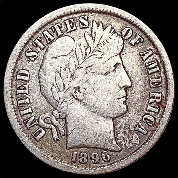 1896 Barber Dime LIGHTLY CIRCULATED