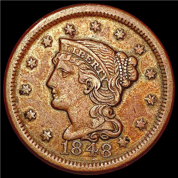 1848 Braided Hair Large Cent CLOSELY UNCIRCULATED