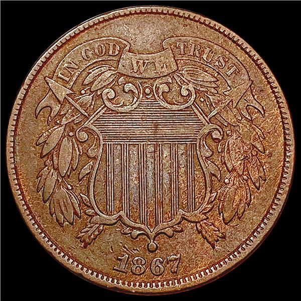 1867 Two Cent Piece CLOSELY UNCIRCULATED