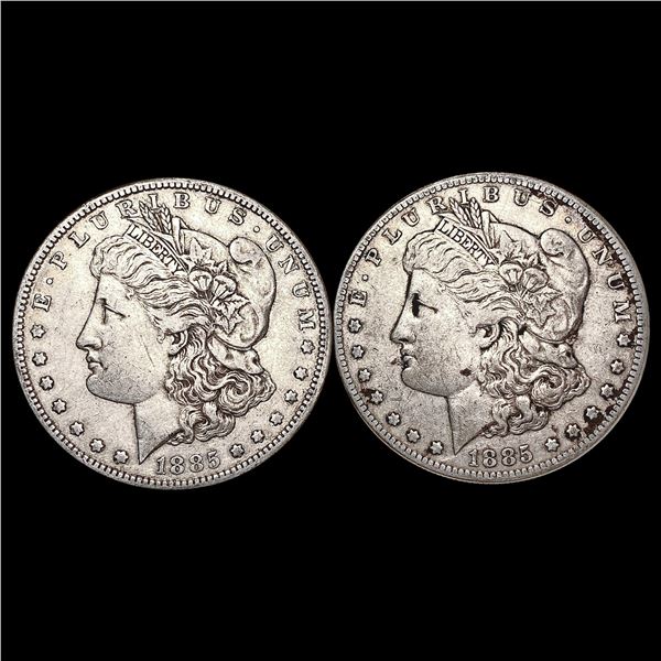 1885-S [2] Morgan Silver Dollar LIGHTLY CIRCULATED