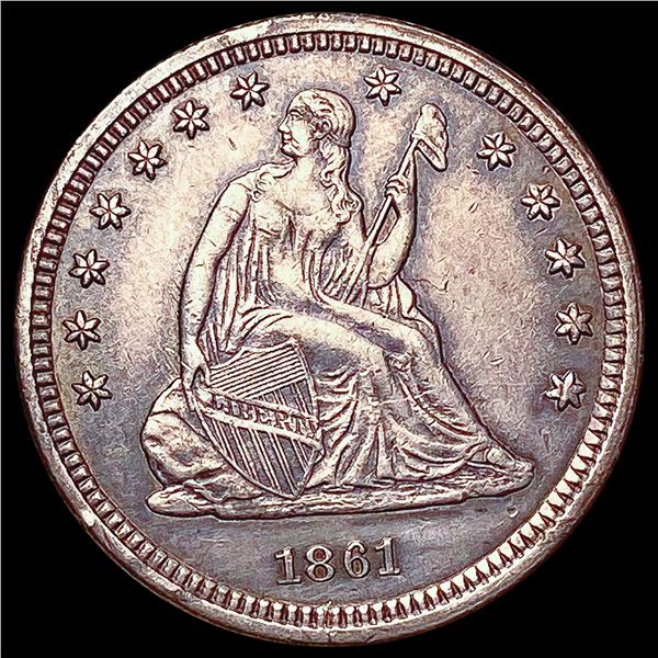 1861 Seated Liberty Quarter CLOSELY UNCIRCULATED