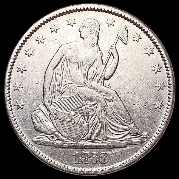 1873 Seated Liberty Half Dollar CHOICE AU