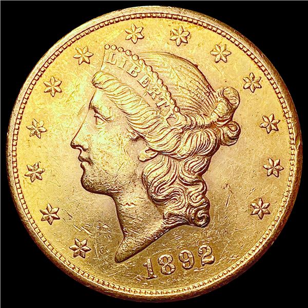 1892-S $20 Gold Double Eagle UNCIRCULATED