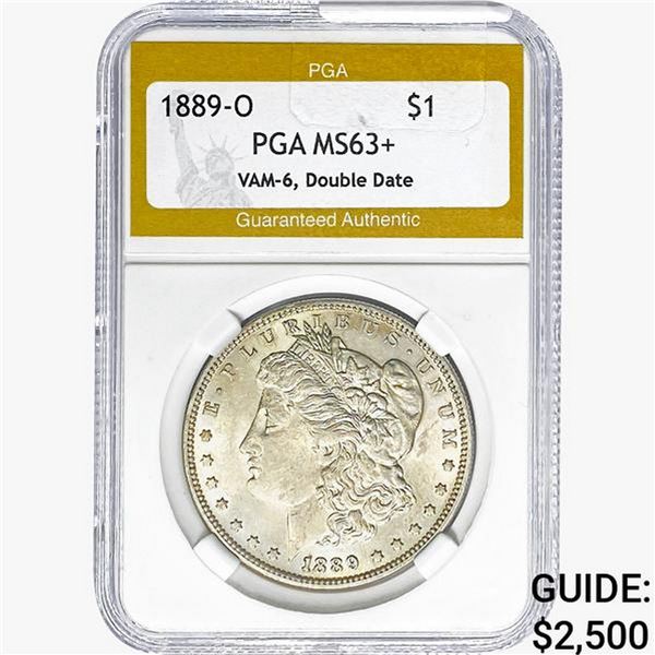 1889-O Morgan Silver Dollar PGA MS63+ VAM-6, Dbl D