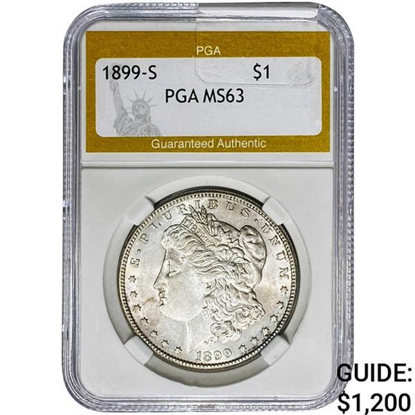 1899-S Morgan Silver Dollar PGA MS63