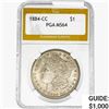 Image 1 : 1884-CC Morgan Silver Dollar PGA MS64