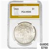 Image 1 : 1922 Silver Peace Dollar PGA MS66