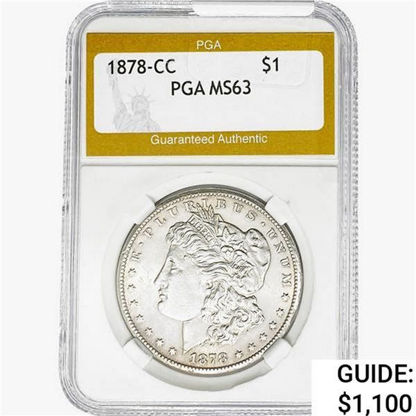 1878-CC Morgan Silver Dollar PGA MS63