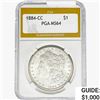 Image 1 : 1884-CC Morgan Silver Dollar PGA MS64