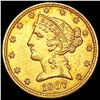 Image 1 : 1907-D $5 Gold Half Eagle UNCIRCULATED