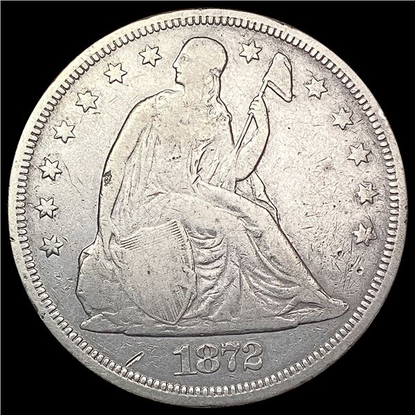 1872 Seated Liberty Dollar LIGHTLY CIRCULATED