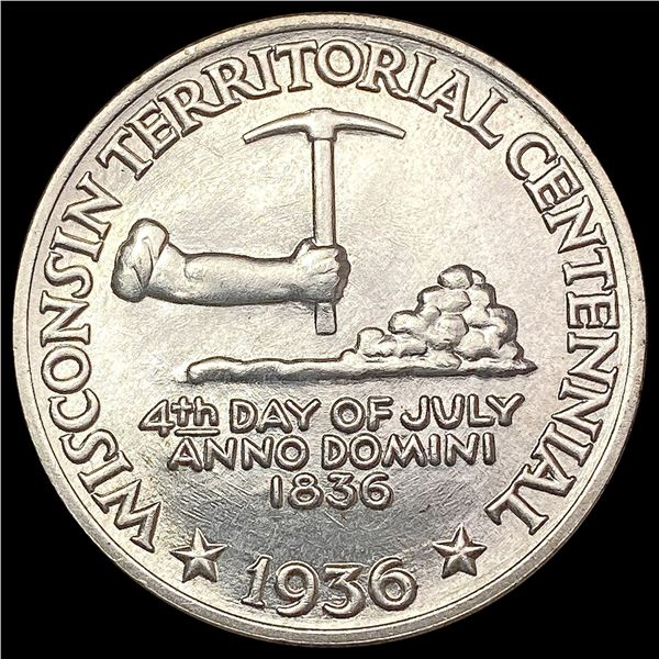 1936 Wisconsin Half Dollar GEM BU