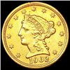 Image 1 : 1902 $2.50 Gold Quarter Eagle NEARLY UNCIRCULATED