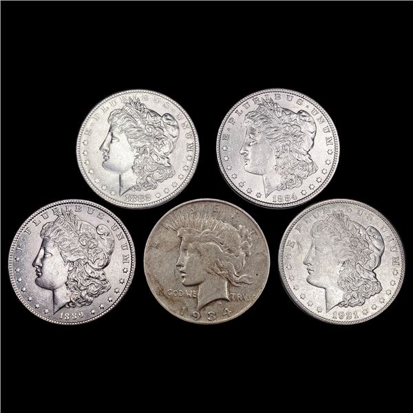 [5] 1882-O-1934-D Silver Dollars HIGH GRADE