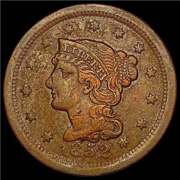 1852 Braided Hair Large Cent CLOSELY UNCIRCULATED