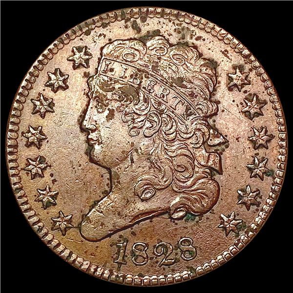 1828 Classic Head Large Cent NEARLY UNCIRCULATED