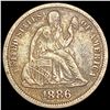 1886 Seated Liberty Dime LIGHTLY CIRCULATED