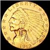Image 1 : 1912 $2.50 Gold Quarter Eagle CLOSELY UNCIRCULATED