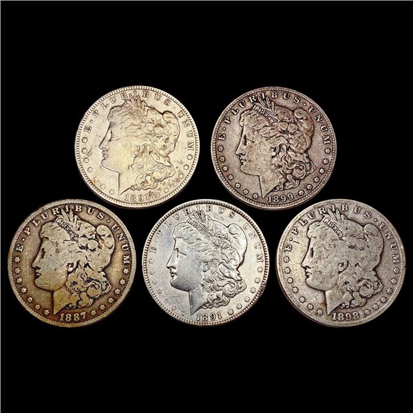 [5] 1887-O-1899 Morgan Silver Dollar HIGH GRADE