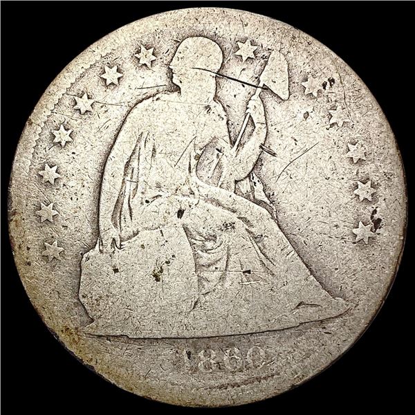 1860-O Seated Liberty Dollar NICELY CIRCULATED