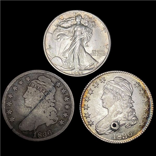 [3] 1830-1935 Varied US Silver Hald Dollars HIGH G