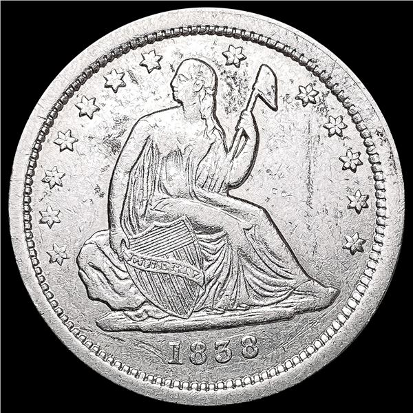 1838 Seated Liberty Quarter NEARLY UNCIRCULATED